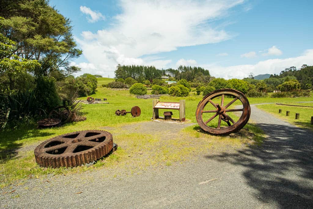 Examples of old mining relics at Victoria Battery.