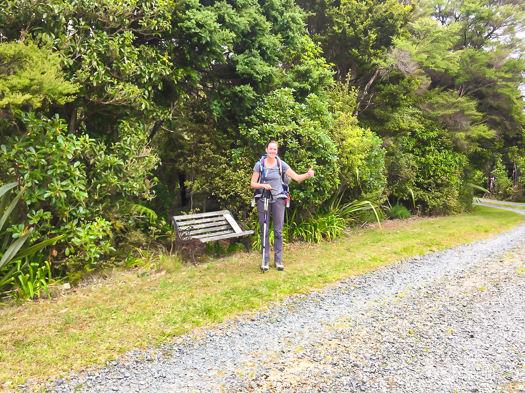 Julia Waits for a Bus - Te Araroa