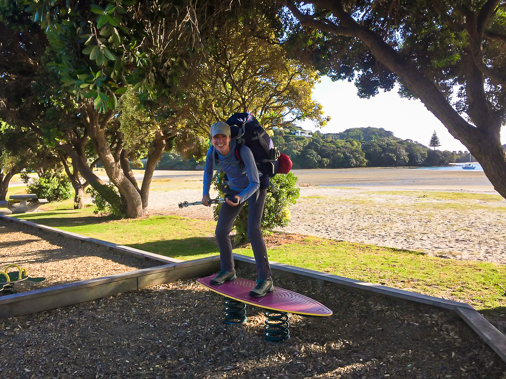 Julia Plays on the Surfboard - Te Araroa