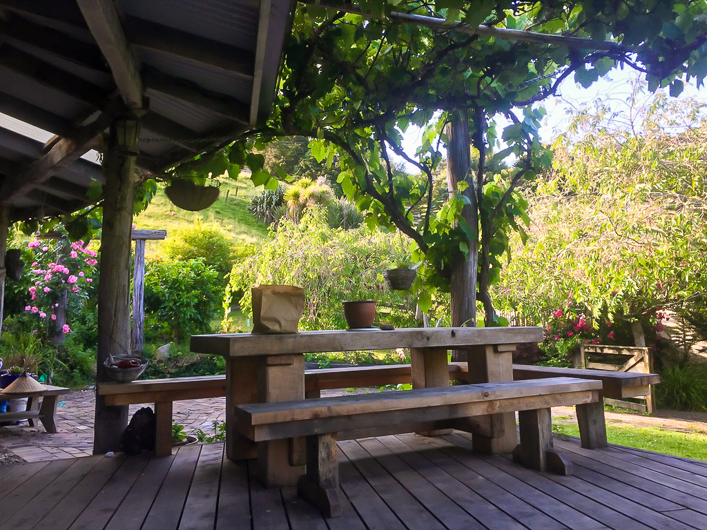 Pip's Place Outdoor Seating Area - Te Araroa