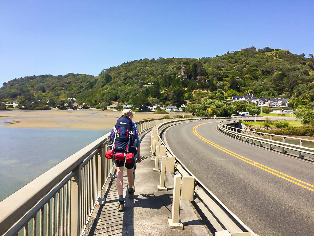 Crossing the river to Waiwera - Te Araroa