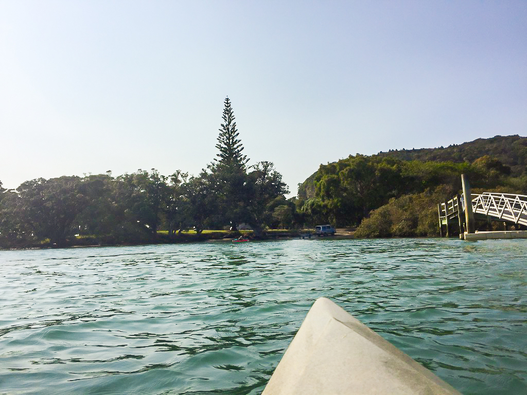 Puhoi River Canoe Arriving at Wenderholm Regional Park - Te Araroa