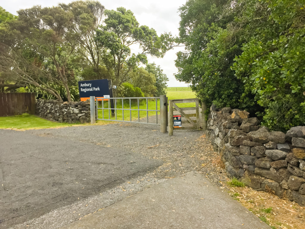 Entrance to Ambury Regional Park - Te Araroa