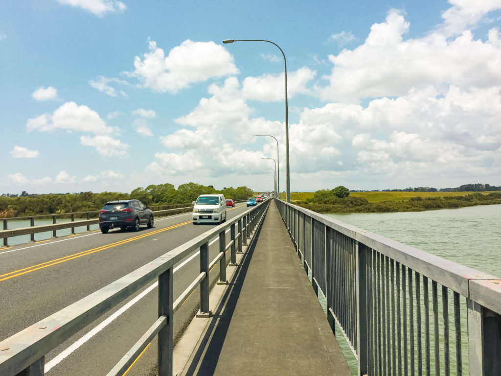 Crossing Auckland Airport Bridge - Te Araroa