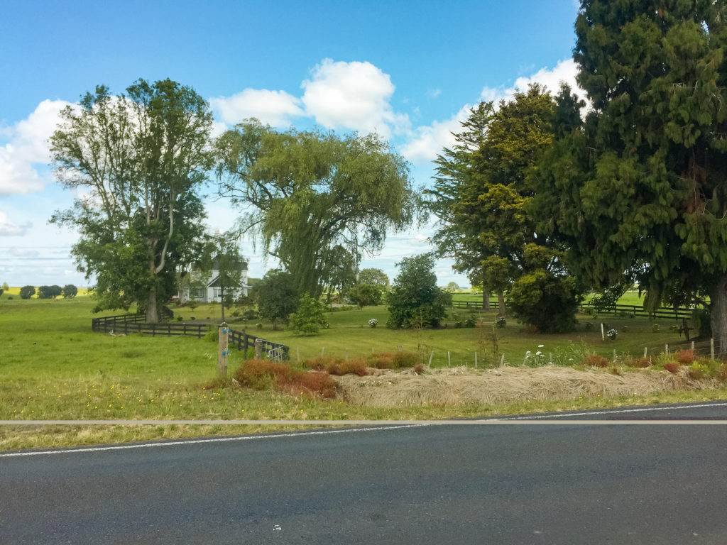 A property next to the road on the Huntly Road Walk - Te Araroa Trail Blog