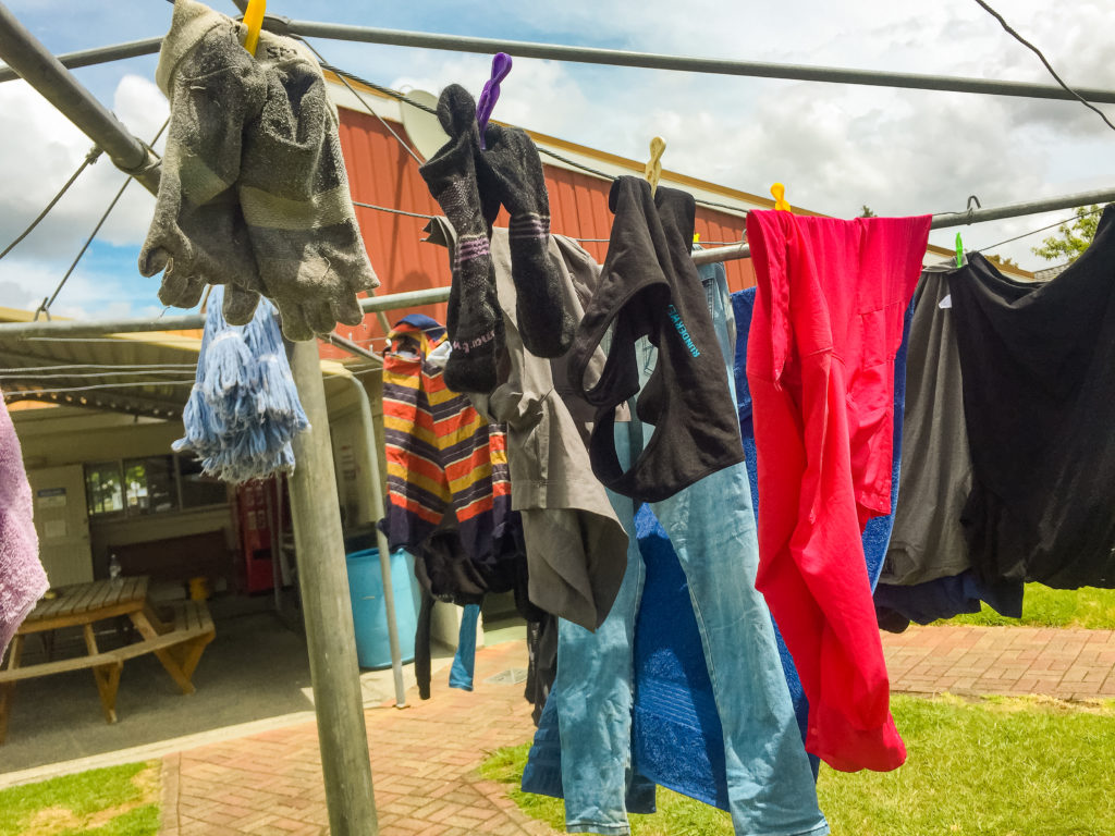 Doing Laundry at Huntly Campground - Te Araroa Trail Blog