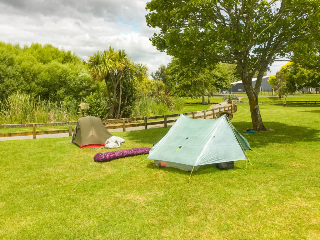 Tent Pitch at Huntly Campground - Te Araroa Trail Blog