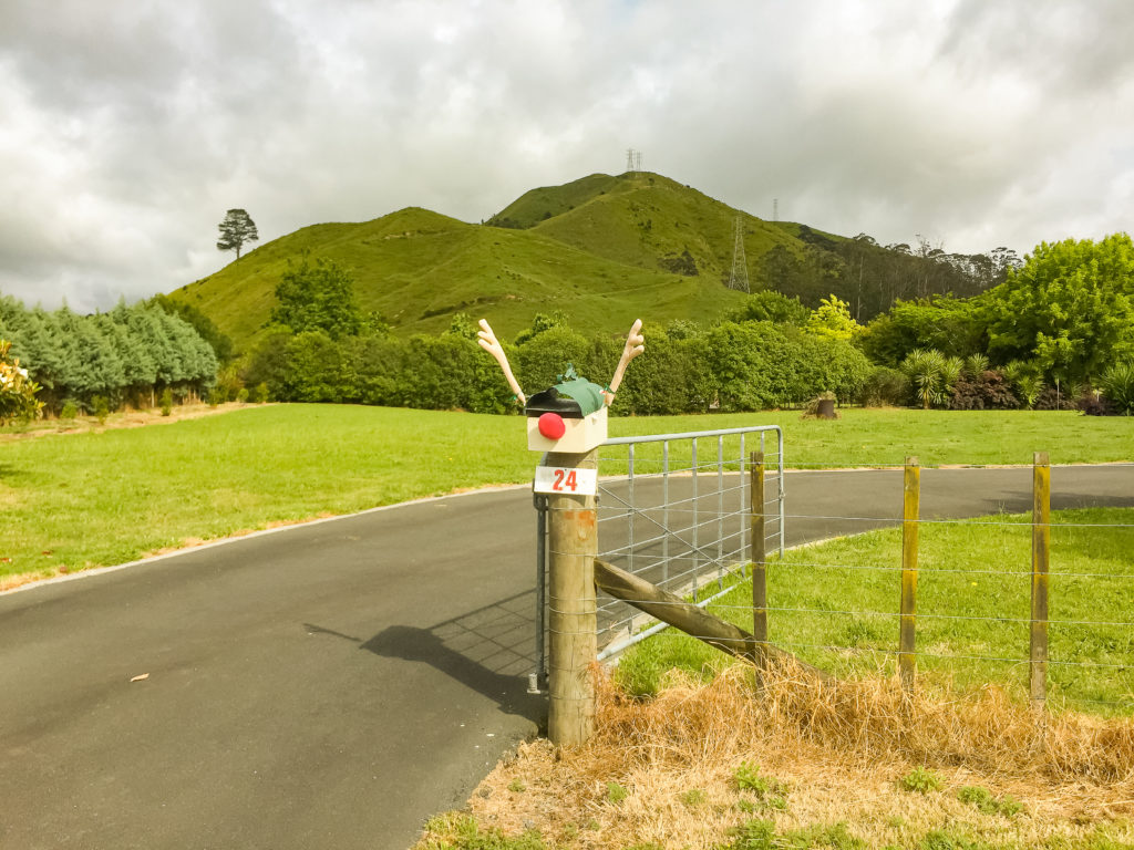 A Christmas Themed Letterbox on the road walk to Hakarimata - Te