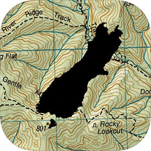 NZ Topo 50 South Island map app.