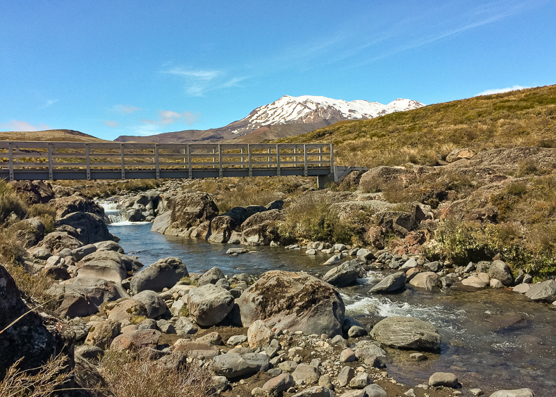 Bridge over the Wairere Stream - Tama Lakes Track.