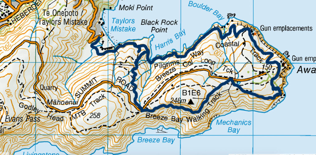 Godley Head Walk map