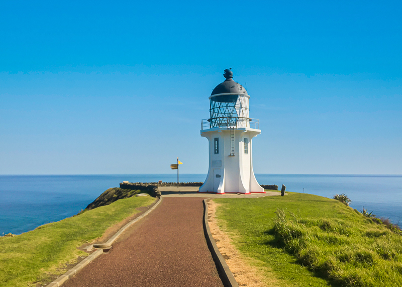 The Cape Reinga lighthouse is the start of a southbound thru hike of Te Araroa - Te Araroa FAQs.