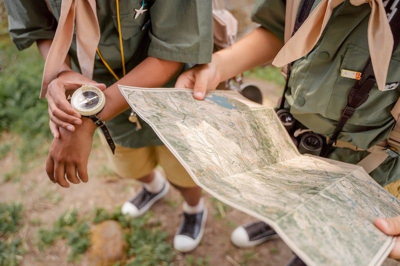 Tips for hiking alone - learn to use a paper map and compass.