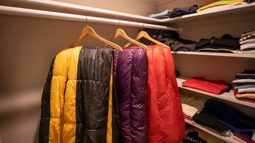 Hanging a sleeping bag in a closet is the best way to store it.