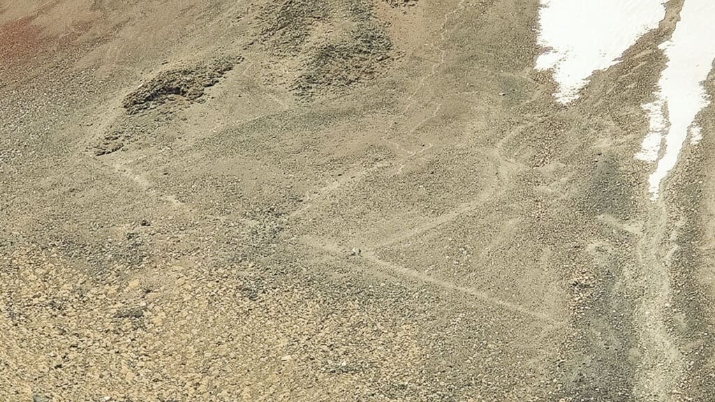 Walking tracks up Mount Doom New Zealand.