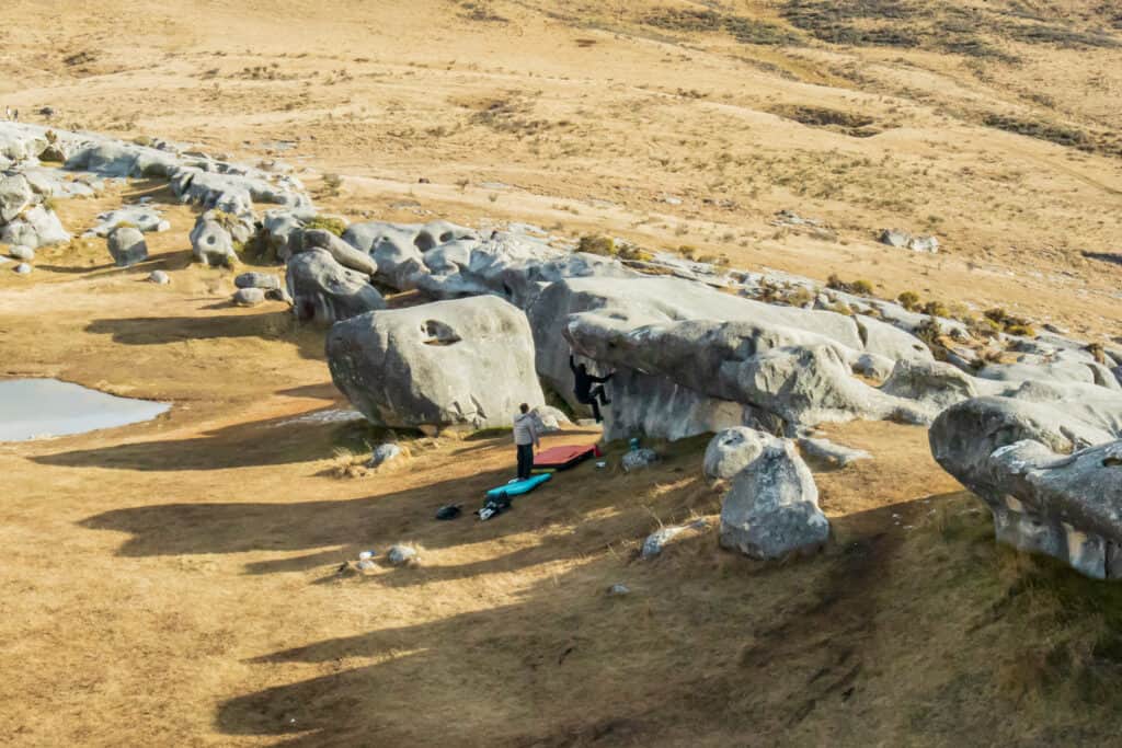 bouldering at castle hill new zealand